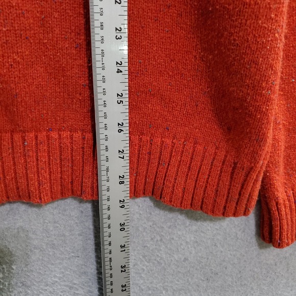 American Eagle Men Sweater XL Orange Logo Athletic Fit Elbow Pad Pullover Casual - Picture 4 of 8